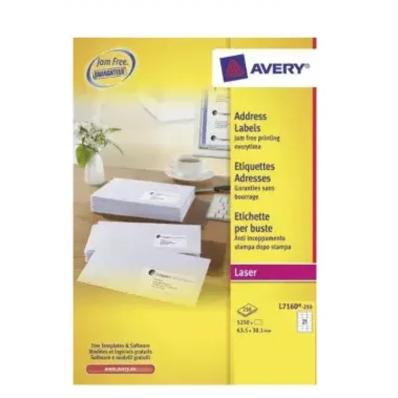 Zelfklevende etiketten Avery L7160-250