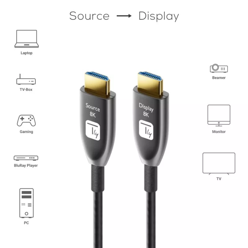 Techly ICOC HDMI-HY8-030 HDMI-kabel 30 m HDMI type A (standaard) zwart