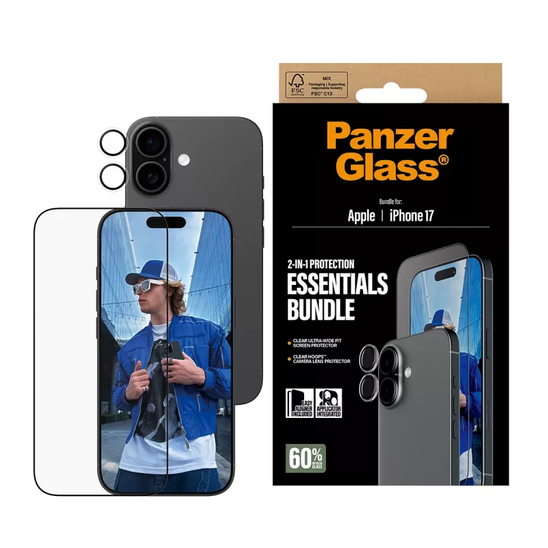 PanzerGlass 2-in-1 Essentials bundel iPhone 17 krasvast stootvast