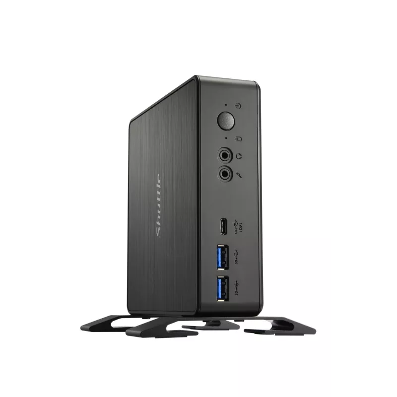 Shuttle Nano PC NC4010BAV2, Intel Celeron 7305, 8GB DDR4, 128GB M.2, 1x HDMI, 1x DP, 7x USB, 1x LAN, incl. VESA en standaard