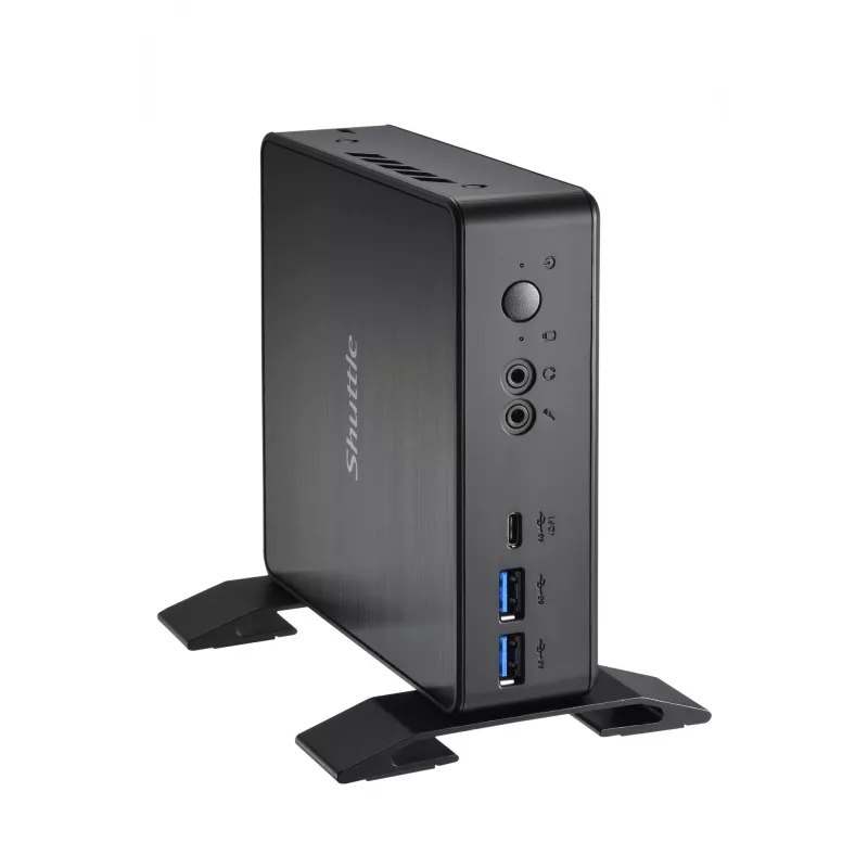 Shuttle Nano PC NC4010BAV2, Intel Celeron 7305, 8GB DDR4, 128GB M.2, 1x HDMI, 1x DP, 7x USB, 1x LAN, incl. VESA en standaard
