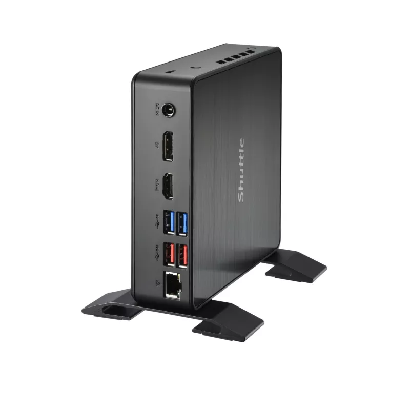 Shuttle Nano PC NC4010BAV2, Intel Celeron 7305, 8GB DDR4, 128GB M.2, 1x HDMI, 1x DP, 7x USB, 1x LAN, incl. VESA en standaard