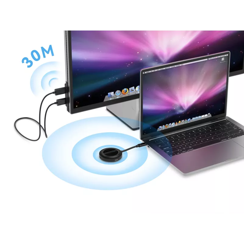 Conceptronic ATHERIC01B draadloze USB-C-naar-HDMI-displaykit 1080P