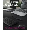 ICY BOX IB-DK4062-CPD bedraad USB 3.2 Gen 1 (3.1 Gen 1) Type-C antraciet