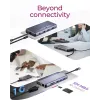 ICY BOX IB-DK4062-CPD bedraad USB 3.2 Gen 1 (3.1 Gen 1) Type-C antraciet