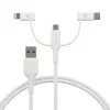 dbramante1928 re-charge - 3-in-1-kabel – USB-A naar USB-A, C & Lightning - wit