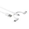 dbramante1928 re-charge - 3-in-1-kabel – USB-A naar USB-A, C & Lightning - wit