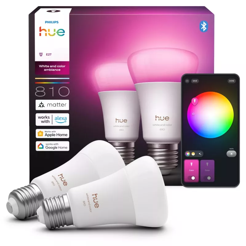 Philips Hue White and Colour Ambience A60 – E27 slimme lamp – 810