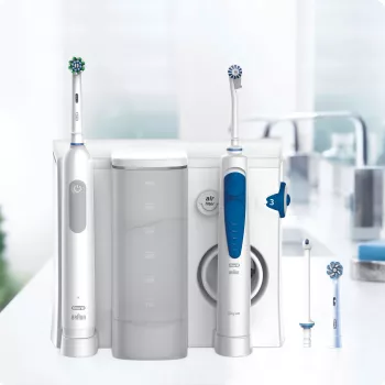 Oral-B Idropulsore Health Center volwassenen roterend-oscillerende tandenborstel blauw, wit