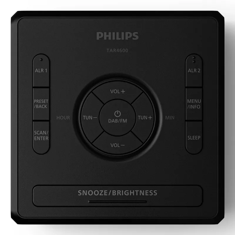 Digitale wekker Philips TAR4600/10 zwart LCD AC/batterij