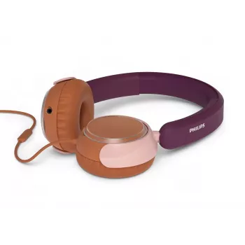 Philips 2000 serie TAK2000MP/00 hoofdtelefoon/headset bedraad hoofdband gesprekken/muziek USB Type-C oranje, paars, roze