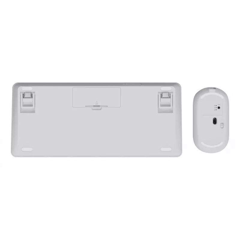 Toetsenbord-muisset TRUST Lyra Mini draadloos QWERTZ (RF + Bluetooth) wit, Duitse layout