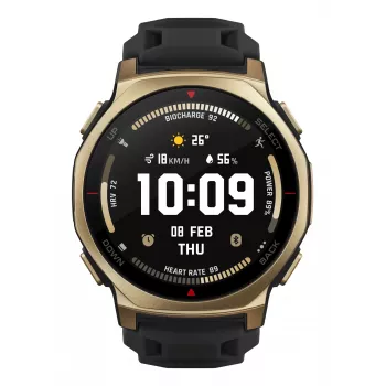 Amazfit T-rex 3 Pro 3,35 cm (1,32 inch) AMOLED 44 mm digitaal 466 x 466 pixels touchscreen goud Wi-Fi GPS (satelliet)