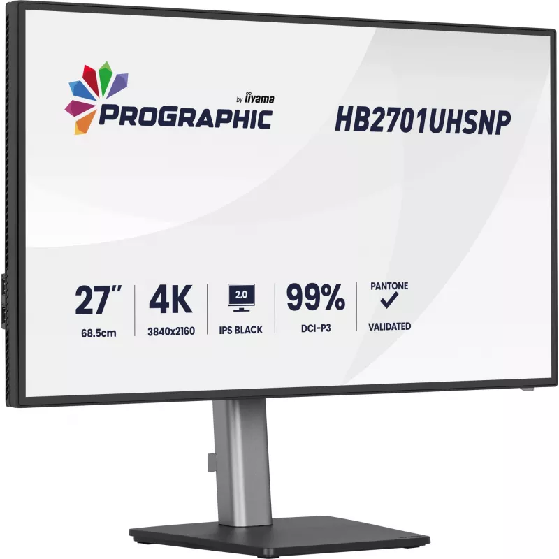 iiyama PROGRAPHIC HB2701UHSNP-B1 computermonitor 68,6 cm (27 inch) 3840 x 2160 pixel 4K Ultra HD LCD zwart