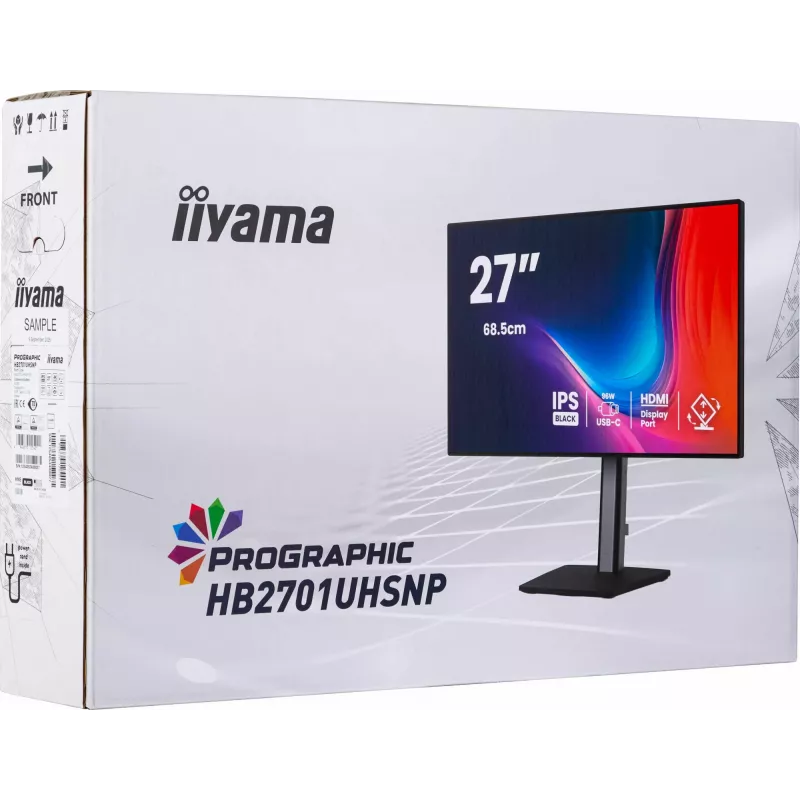 iiyama PROGRAPHIC HB2701UHSNP-B1 computermonitor 68,6 cm (27 inch) 3840 x 2160 pixel 4K Ultra HD LCD zwart