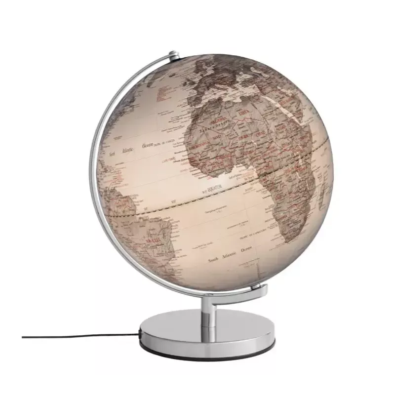 Tafelglobe politiek TROIKA STELLAR LIGHT 30 cm diameter, klassiek design, netvoeding, zilver