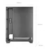 PC-behuizing TACENS MARS MC-PULSAR LCD ATX Midi Tower, gehard glas, front-LCD, USB-C, ondersteunt GPU 33,2 cm