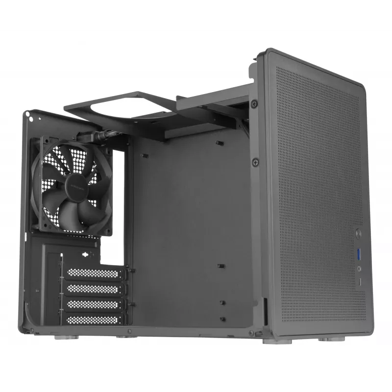 PC Mini Tower behuizing TACENS Mars Gaming MC-XPRO — Mini-ITX/Micro-ATX, SFX-voedingondersteuning, mesh, zwart, 120mm-ventilator