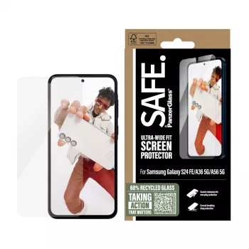 PanzerGlass SAFE. by ® displayscherm Samsung Galaxy S24 FE | A36 5G | A56 5G | Ultra-Wide Fit