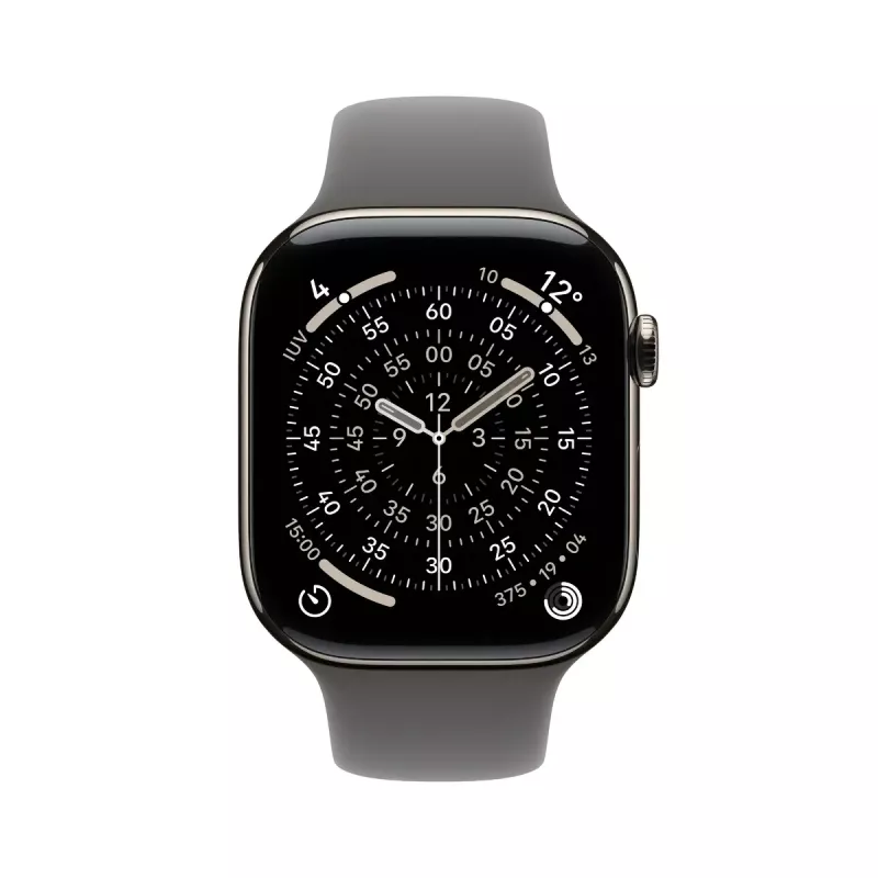Smartwatch Apple Watch Series 11 GPS + Cellular 46mm titanium behuizing grijze band