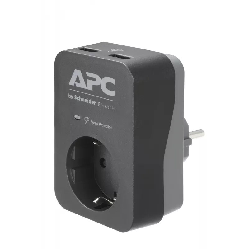 APC PME1WU2B-GR overspanningsbeveiliging zwart, grijs 1 AC-uitgang 230 V