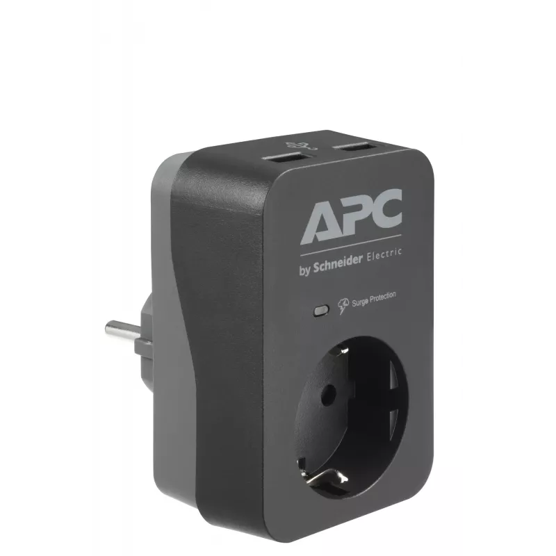 APC PME1WU2B-GR overspanningsbeveiliging zwart, grijs 1 AC-uitgang 230 V