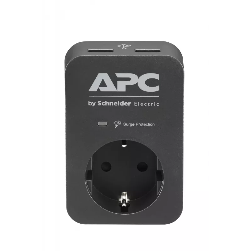 APC PME1WU2B-GR overspanningsbeveiliging zwart, grijs 1 AC-uitgang 230 V
