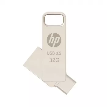 USB-stick HP x206C 32 GB, USB Type-A/Type-C, USB 3.2 Gen 1, swivel, zilver