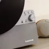 Belt-drive-audio-platenspeler Lenco LSA-071SI, volautomatisch, grijs, Bluetooth, 3,5 mm, 10 W