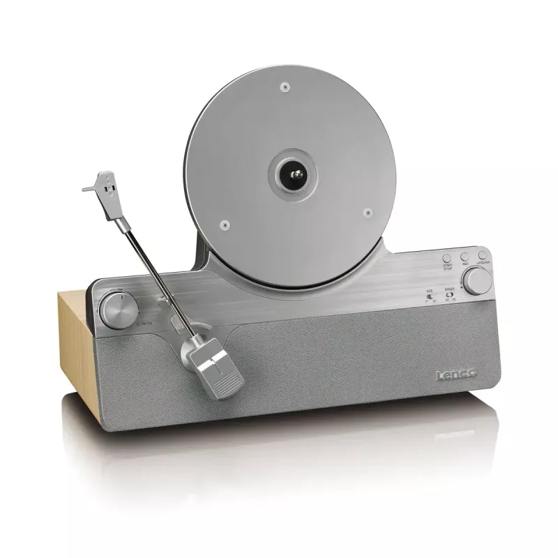 Belt-drive-audio-platenspeler Lenco LSA-071SI, volautomatisch, grijs, Bluetooth, 3,5 mm, 10 W