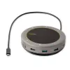 StarTech.com USB-C speakerphone dockingstation, mini draagbare conferentiespeaker en audiodock, USB-C naar VGA/4K HDMI, 2x USB-A hub, microfoon/luidspreker, Teams/Zoom/softphone speakerphone