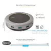 StarTech.com USB-C speakerphone dockingstation, mini draagbare conferentiespeaker en audiodock, USB-C naar VGA/4K HDMI, 2x USB-A hub, microfoon/luidspreker, Teams/Zoom/softphone speakerphone