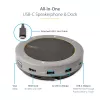 StarTech.com USB-C speakerphone dockingstation, mini draagbare conferentiespeaker en audiodock, USB-C naar VGA/4K HDMI, 2x USB-A hub, microfoon/luidspreker, Teams/Zoom/softphone speakerphone