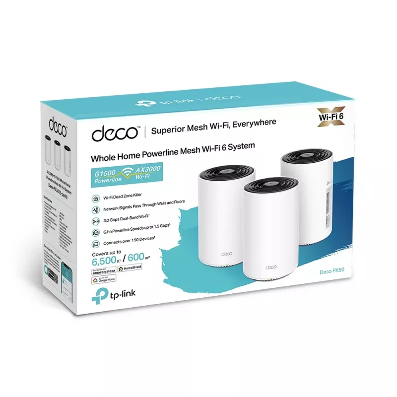 TP-Link AX3000 + G1500 Whole Home Powerline Mesh Wi-Fi 6-systeem