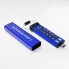 iStorage datAshur PRO+C 256GB | FIPS 140-3 Level 3 gecertificeerd | veilige USB Type-C drive | AES-XTS 256-bit hardwareversleuteling | PIN-beveiligd | Type-C-A-adapter inbegrepen