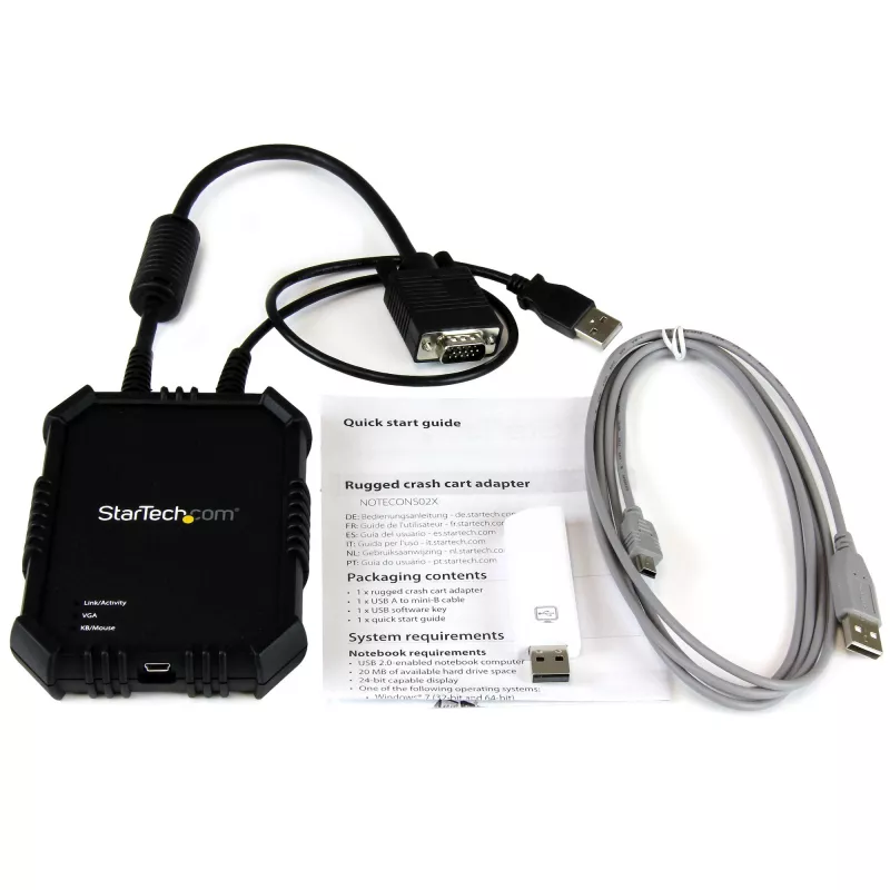 StarTech.com laptop-naar-server KVM-console met robuuste behuizing