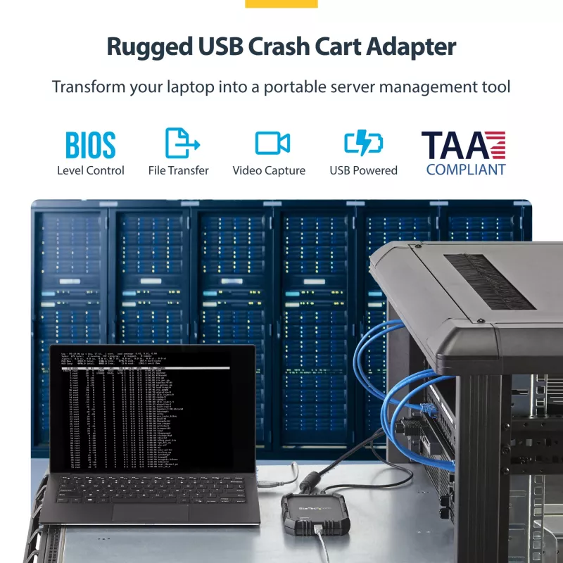 StarTech.com laptop-naar-server KVM-console met robuuste behuizing