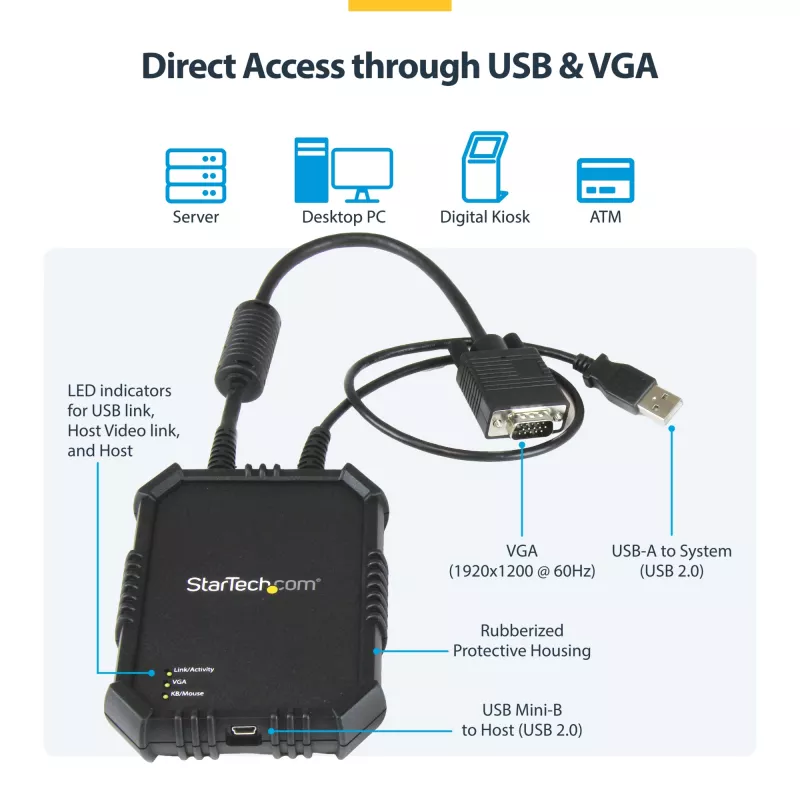 StarTech.com laptop-naar-server KVM-console met robuuste behuizing