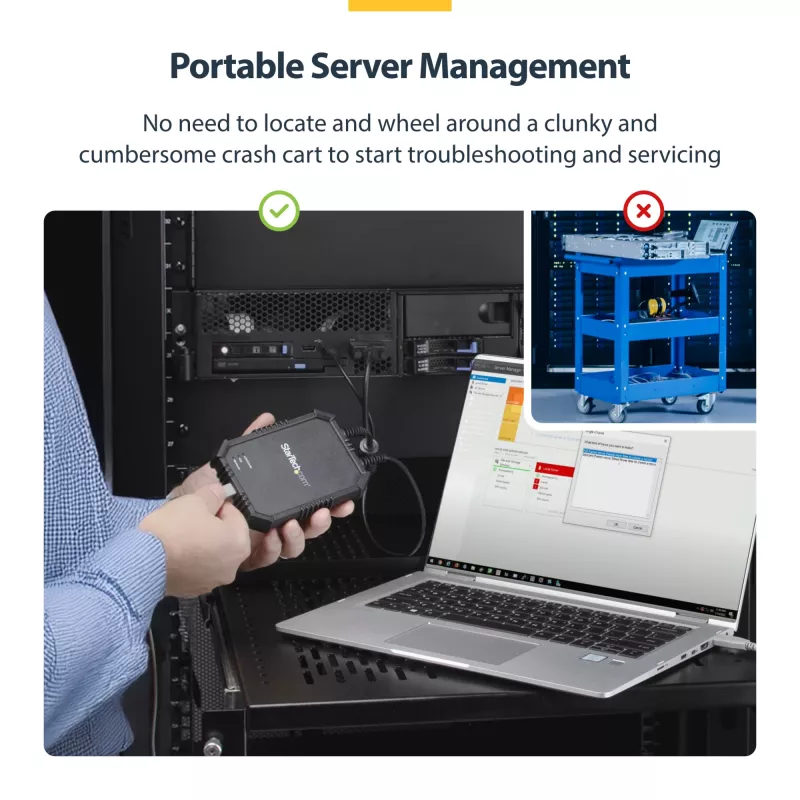 StarTech.com laptop-naar-server KVM-console met robuuste behuizing