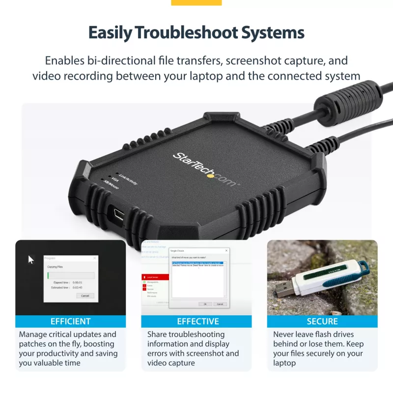 StarTech.com laptop-naar-server KVM-console met robuuste behuizing