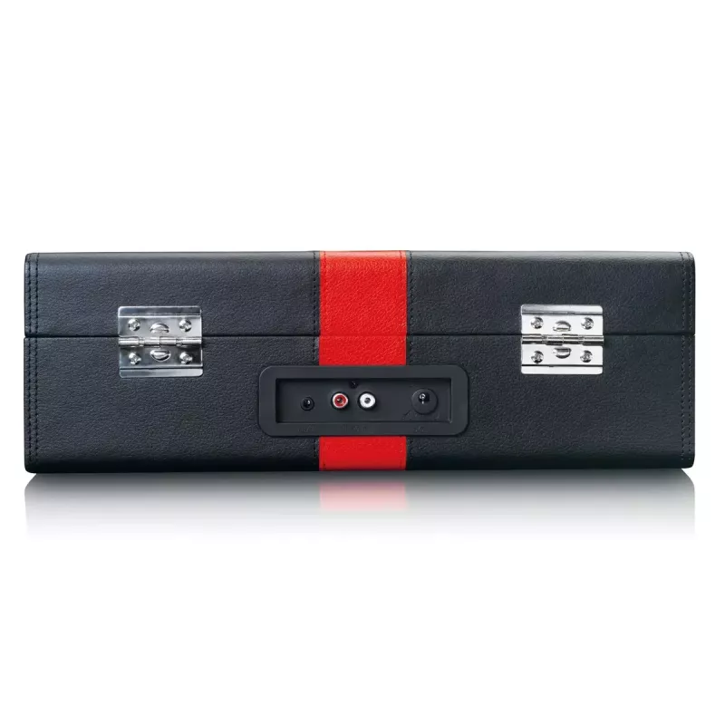 Riemgedreven audioplatenspeler Lenco TT-110 zwart rood halfautomatisch