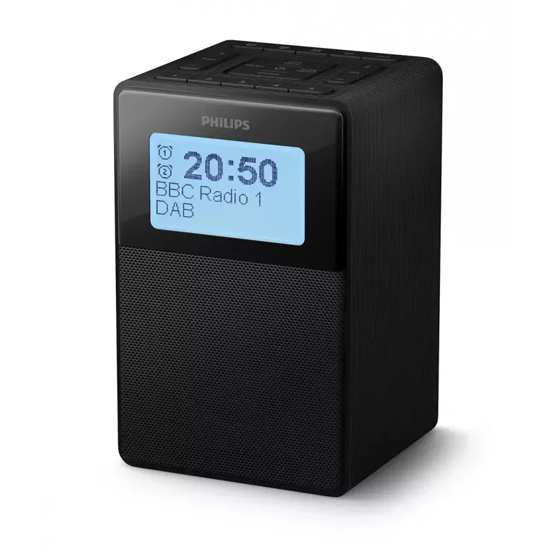 Digitale wekker Philips TAR5100/10 zwart 12/24h lcd Bluetooth
