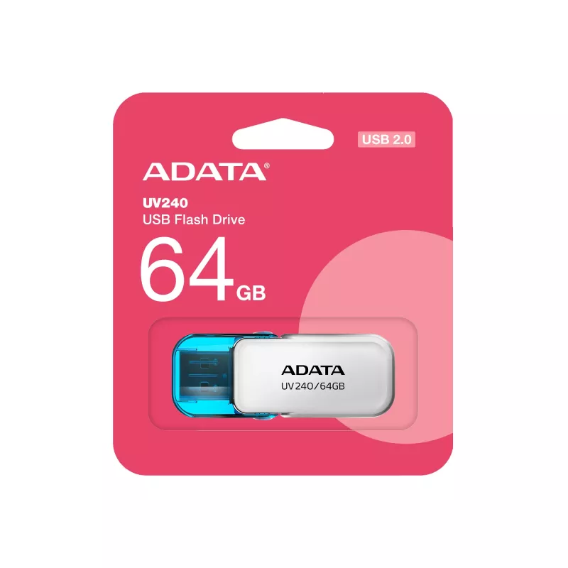 ADATA UV240 USB-stick 64 GB USB Type-A 2.0 blauw, wit