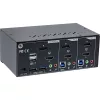 InLine KVM Desktop Switch, 2-poorts, dual-monitor, DP+HDMI, 4K, USB 3.0, audio
