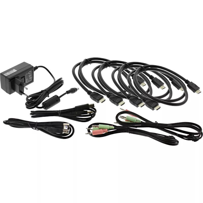 KVM Desktop Switch InLine 62652I 2-poorts dual-monitor HDMI 4K USB 3.0 audio