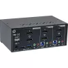 InLine KVM Desktop Switch, 2-poorts, dual-monitor DP 1.2, 4K, USB 3.0, audio