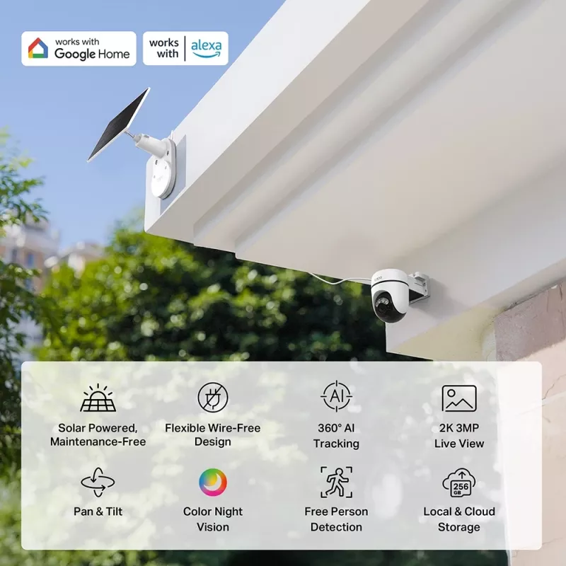 TP-Link Tapo Solar-Powered Pan/Tilt beveiligingscamera kit
