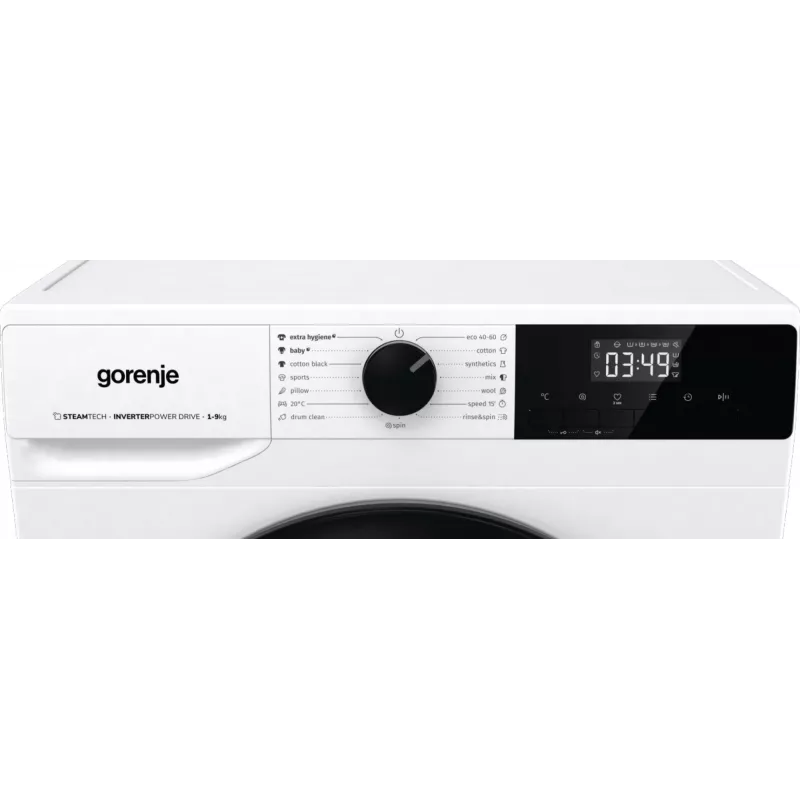 Gorenje wasmachine WNHPI94A1PS BK070, frontlader, 9 kg, B, 75 dB, 1400 t/min, A