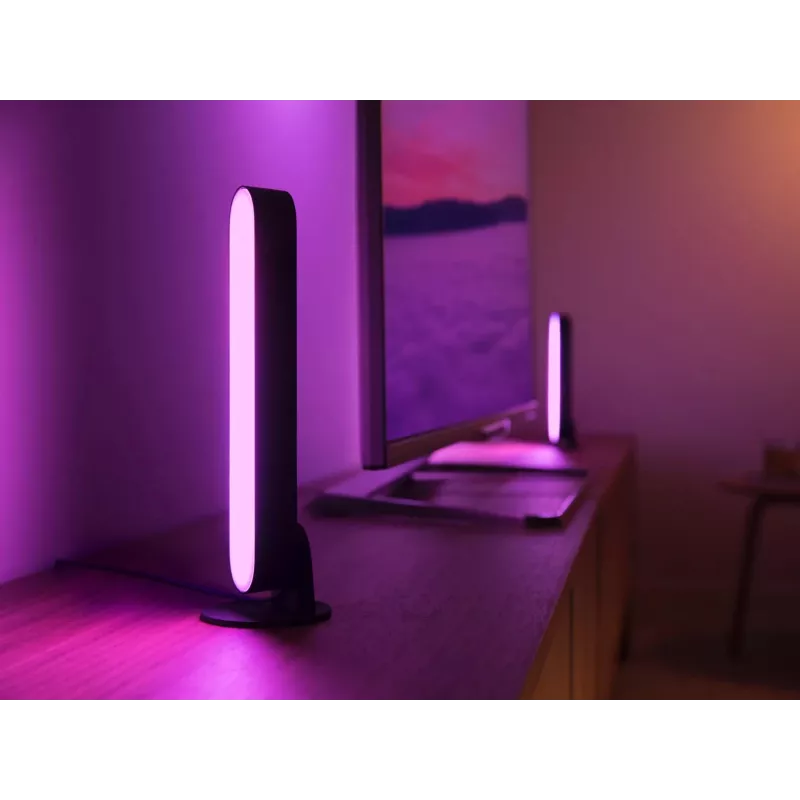 Philips Hue Play light bars startset – 2 Play light bars + Hue Bridge Pro, Bluetooth, zwart, Type-C-stekker