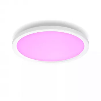 Philips Surimu Round Panel, slimme plafondlamp, Bluetooth/Zigbee, wit, aluminium, multi, 2000 K